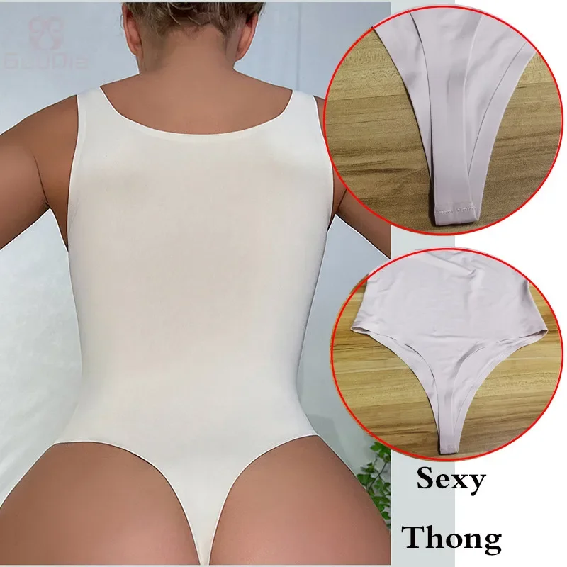 GUUDIA Sexy Thong Deep U Neck  - Shapewear Bodysuit Firm review and price