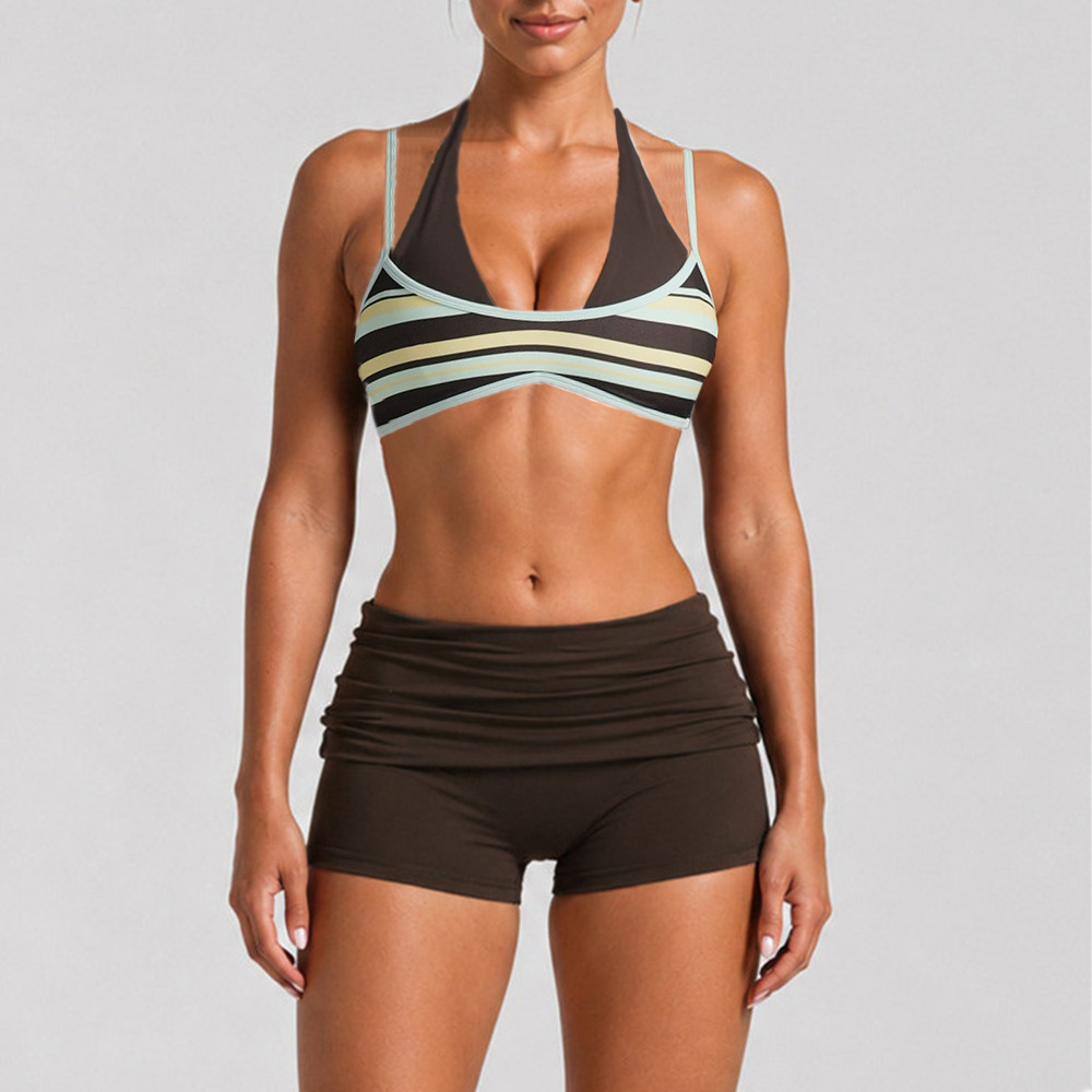 Pad Women Block Dot Halter Dou - Sports Bra High Impact review and price